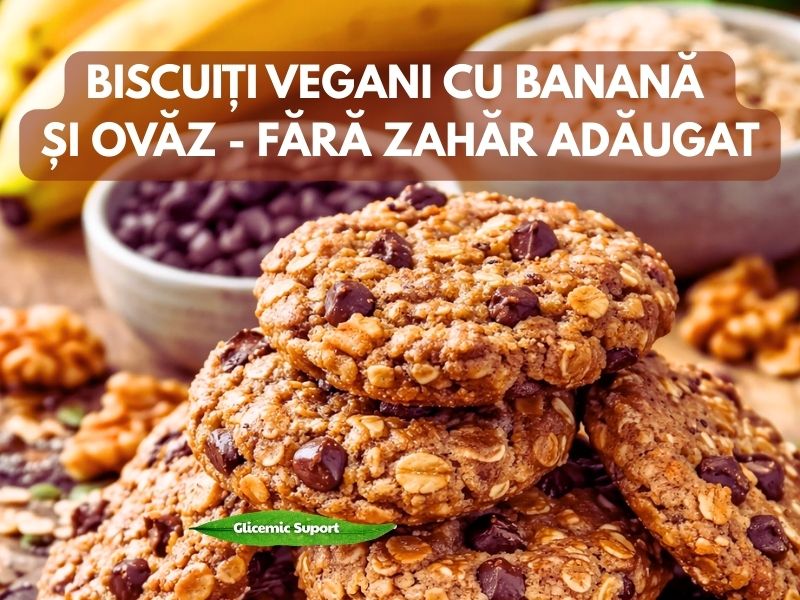 Biscuiti vegani cu banana si ovaz fara zahar adaugat