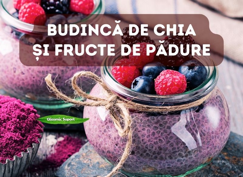Budinca de chia cu fructe de padure