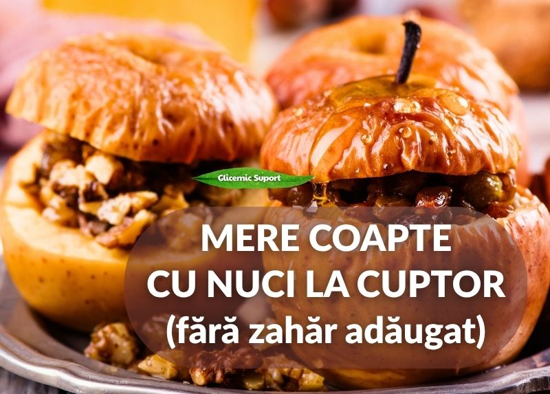 Mere coapte cu nuci la cuptor