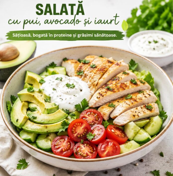 Salata de pui cu avocado si iaurt - pentru diabetici