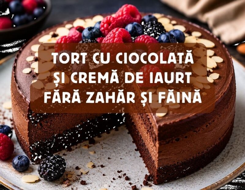 Tort cu ciocolata si crema de iaurt