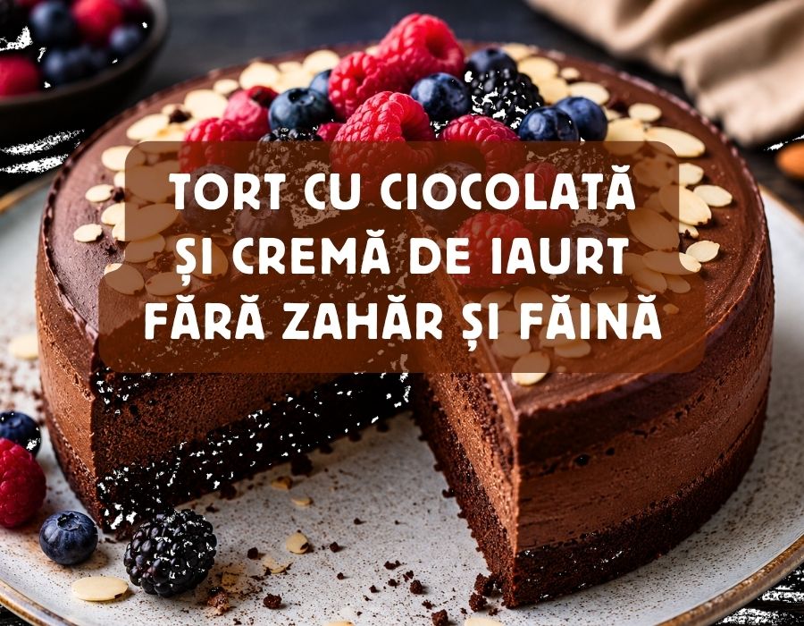 Tort cu ciocolata si crema de iaurt