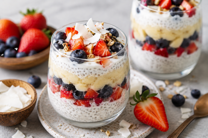 Parfait vegan cu fructe de vara