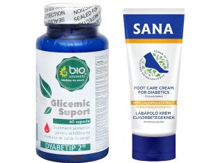 Pachet Diabet - Glicemic + Crema SANA Picior Diabetic