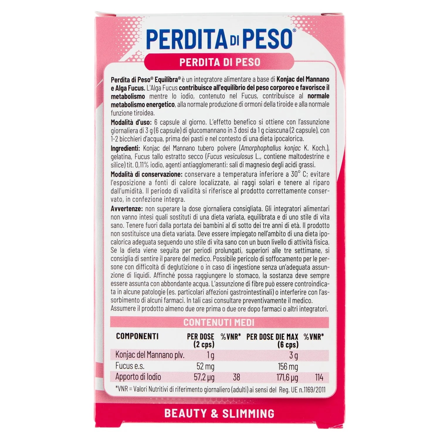 PERDITA DI PESO, Pierdere în greutate, Supliment Alimentar, 60 Comprimate, Equilibra - imagine 5